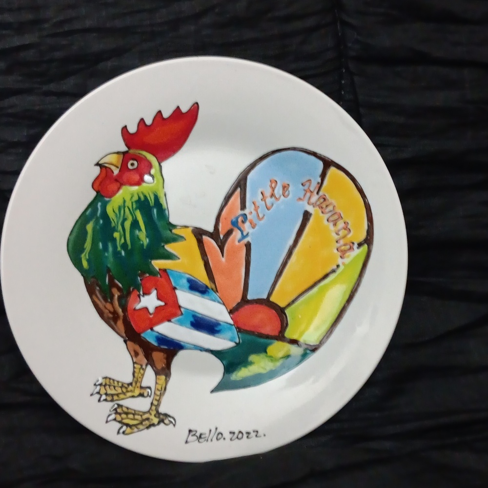 Famous Cuban Artist Alejandro Pineiro Bello Plate